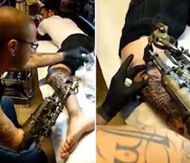 法截肢纹身师重获 右手 机械假肢酷炫十足